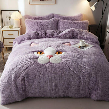 Luxury Cat Bedcover Set – Ultra-Fluffy Comfort for Cat Lovers